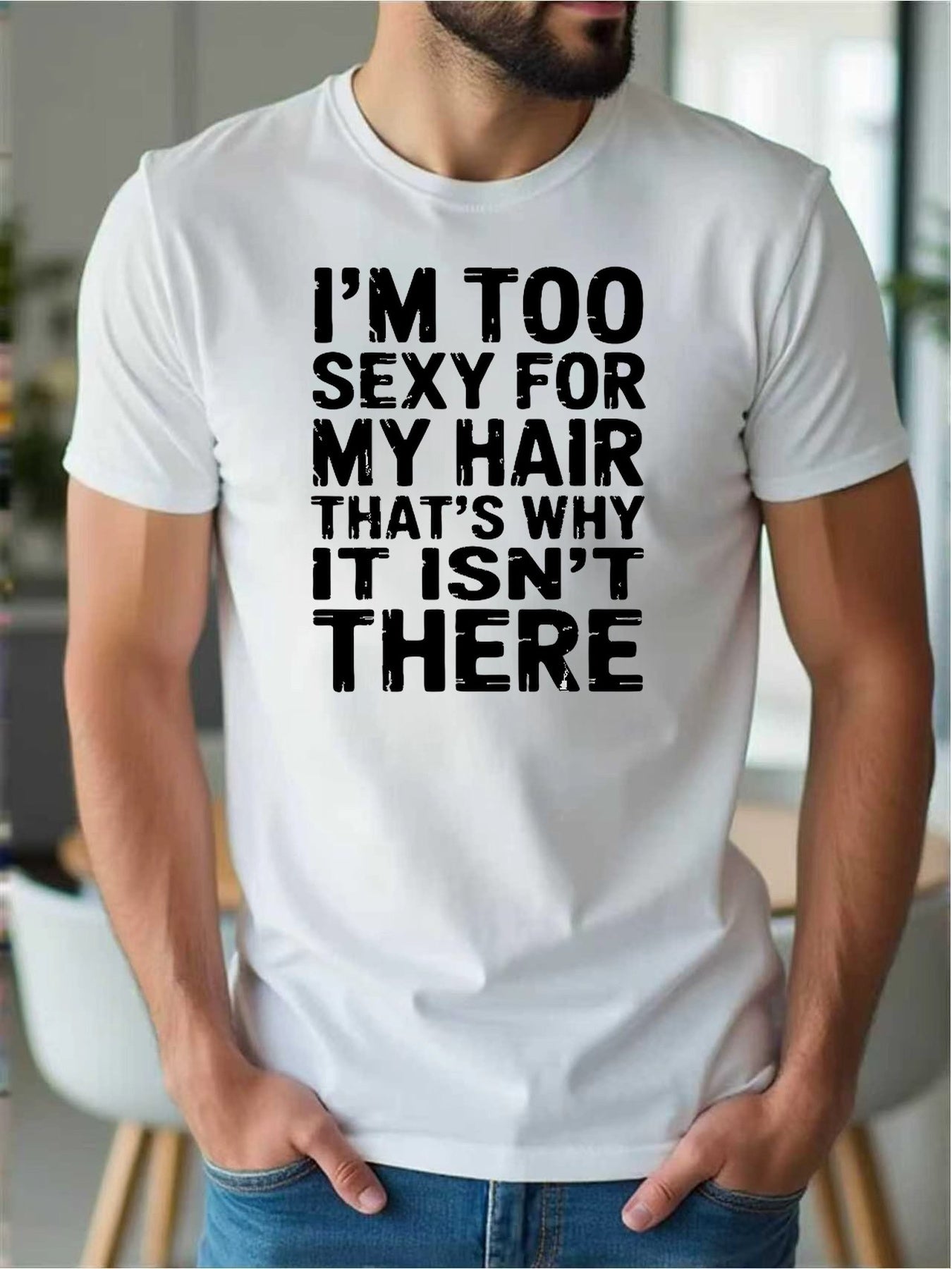 Black Fun Trendy Printed Slogan Comfortable Casual Heavy Weight T-shirt Same Style Men's 2026 Summer Short sleeved Printed T-shirt 180G